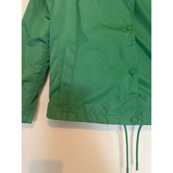 Theory Windbreaker Jacket - Green Snap-Front Lightweight Size S - Picture 3 of 5